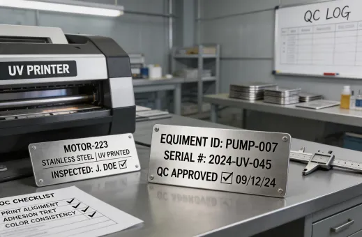 Industrial labels and nameplates