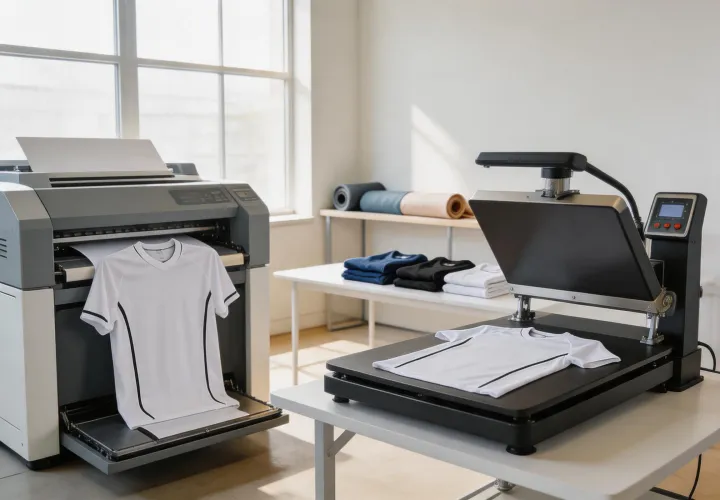 Apparel sublimation and DTF transfer production