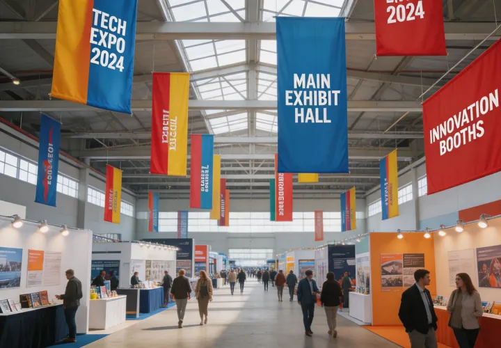 Soft signage flags and trade show fabric